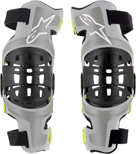 Kolenní ortézy BIONIC-7, ALPINESTARS (stříbrná/žlutá fluo. pár , vel. L)