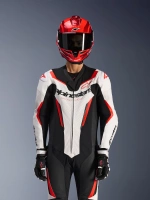 Jednodílná kombinéza GP FORCE V2, ALPINESTARS (bílá/černá/červená fluo) 2026 (3)