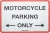 Plechová cedule PARKING, OXFORD (červená/šedá, rozměr 30 x 20 cm)