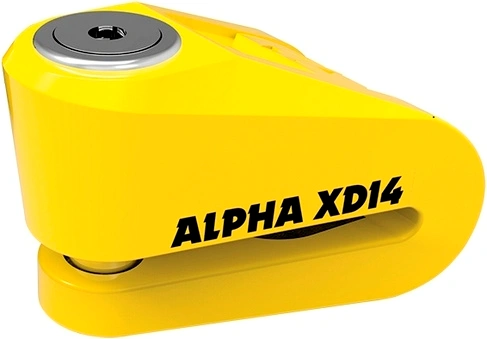 Zámek kotoučové brzdy Alpha XD14, OXFORD (žlutý, průměr čepu 14 mm)