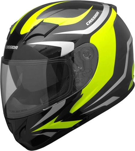 Integrální motocyklová helma Cassida Integral 2.0 - černá/šedá/žlutá - M