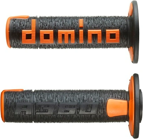 Gripy A360 (offroad) délka 120 mm, DOMINO (černo-oranžové) M018-188
