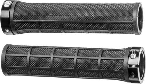 Gripy LOCK-ON se šroubovacími objímkami a menší tl. úchopu, OXFORD (černé, délka 130 mm, 1 pár)