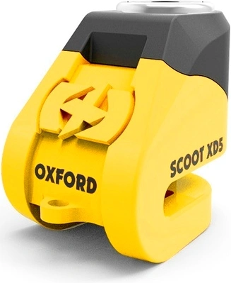 Zámek kotoučové brzdy Scoot XD5, OXFORD (žlutý/černý, průměr čepu 6 mm)