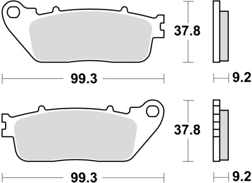 Brzdové destičky, BRAKING (semi-metalická směs SM1) 2 ks v balení M501-194