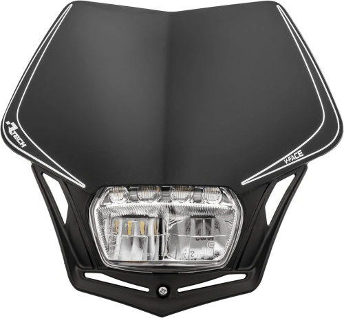 UNI přední maska včetně světla V-Face FULL LED, RTECH (černá) M400-1505