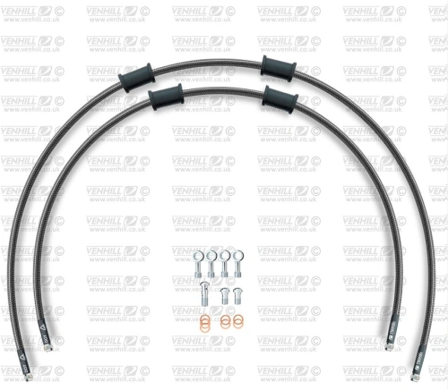 STANDARD Hadice přední brzdy sada Venhill POWERHOSEPLUS BMW-8004FS-CB (2 hadice v sadě) karbonové hadice, nerezové koncovky VBMW-8004FS-CB