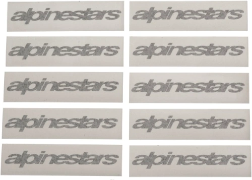 Samolepky ALPINESTARS WORDMARK s čirým podkladem, ALPINESTARS (délka 15cm, sada 10ks, mix barev)