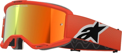 Brýle VISION 5 CORP, ALPINESTARS (oranžová, zrcadlové červené plexi) 2025