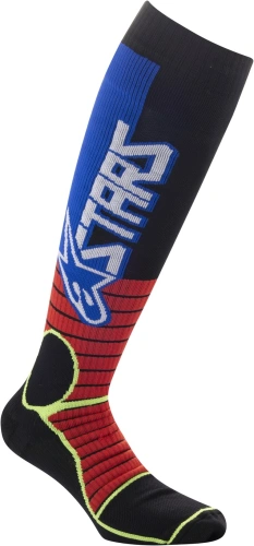 Ponožky MX PRO SOCKS 2022, ALPINESTARS (červená/žlutá fluo/modrá)