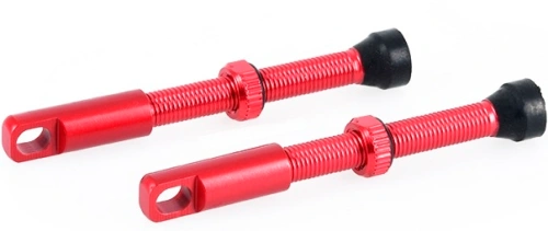 Ventilek pro bezdušové aplikace, OXFORD (červená, vč. čepičky, slitina hliníku, délka 48 mm)
