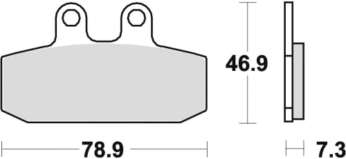 Brzdové destičky, BRAKING (semi-metalická směs SM1) 2 ks v balení M501-110