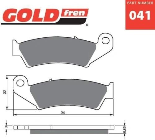 Brzdové destičky GOLDFREN 041 S33 OFF-ROAD FRONT 46408 797.30.41