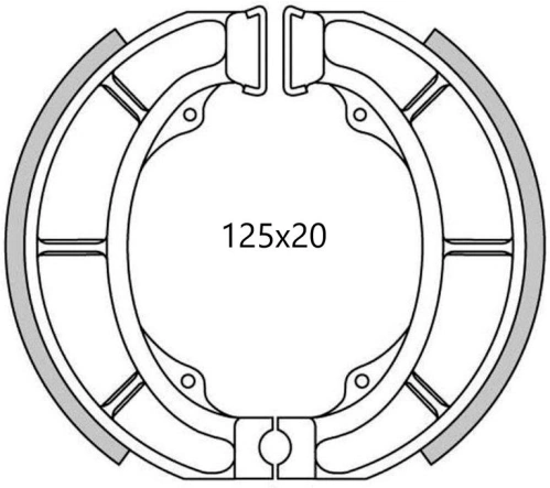 Brzdové obložení (standardní materiál) NEWFREN (2 ks v balení) M572-021