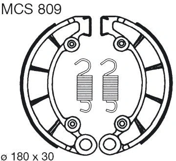 Brzdové čelisti LUCAS MCS 809 786.08.09