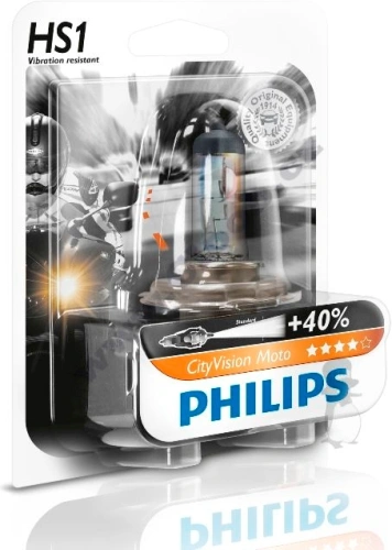 Žárovka Philips HS1 City Vision Moto, 12V 35/35W, +40% více světla