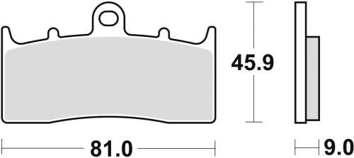Brzdové destičky, BRAKING (sinterová směs CM55) 2 ks v balení M501-221