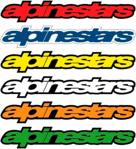 Sada samolepek ALPINESTARS WORLDMARK, ALPINESTARS (délka 7cm, sada 100ks, mix barev)