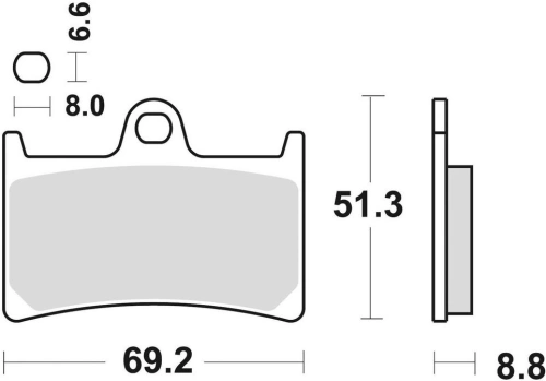 Brzdové destičky, BRAKING (semi metalická směs CM66) 2 ks v balení M501-296