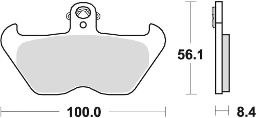 Brzdové destičky, BRAKING (semi-metalická směs SM1) 2 ks v balení M501-156