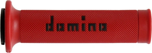Gripy A010 (road) délka 120/125 mm, DOMINO (červeno-černé) M018-370