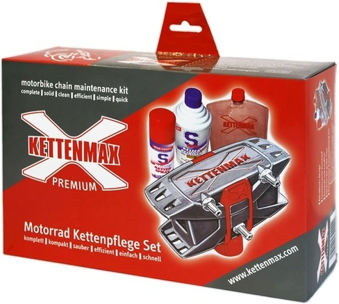 KETTENMAX PREMIUM - pračka na motocyklové řetězy (kompletní sada vč. čističe a konzervantu řetězů)