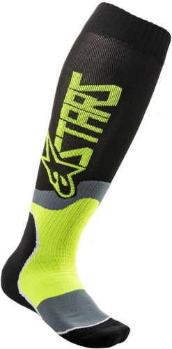 Ponožky MX PLUS-2 2022, ALPINESTARS (černá/yellow fluo)