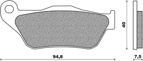 Brzdové destičky (směs SCOOTER ELITE ORGANIC) NEWFREN (2 ks v balení) M502-740