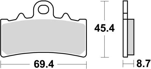 Brzdové destičky, BRAKING (sinterová směs CM55) 2 ks v balení M501-236