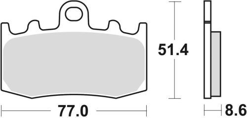 Brzdové destičky, BRAKING (sinterová směs CM55) 2 ks v balení M501-222 - přední