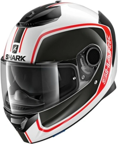 Helma na motorku SHARK SPARTAN Priona - bílá/černá/červená WKR