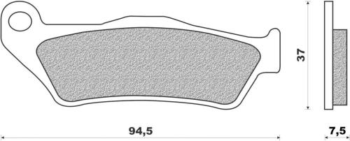 Brzdové destičky (směs OFF ROAD DIRT SINTERED) NEWFREN (2 ks v balení) M502-430