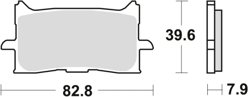 Brzdové destičky, BRAKING (sinterová směs CM55) 2 ks v balení M501-240