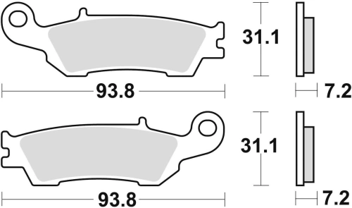 Brzdové destičky, BRAKING (sinterová směs CM46) 2 ks v balení M501-333