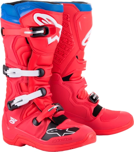 Boty TECH 5, ALPINESTARS (červená/modrá/bílá/černá) 2024