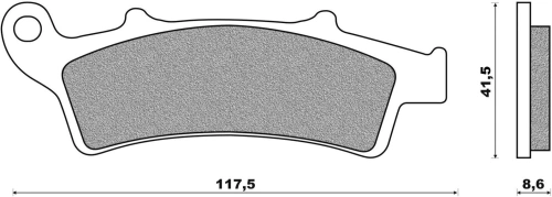 Brzdové destičky (směs SCOOTER ELITE SINTERED) NEWFREN (2 ks v balení) M502-681