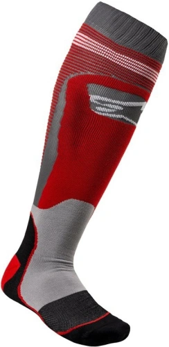 Ponožky MX PLUS-1 2022, ALPINESTARS (červená/šedá)