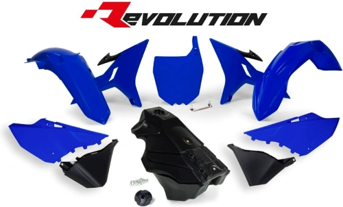 Sada plastů Yamaha - REVOLUTION KIT pro YZ 125/250 02-21, RTECH (modro-černá, 7 dílů) M400-1178