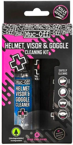 Sada Muc-Off Visor, Lens & Google Cleaning Kit pro rychlé čištění hledí, plexi, brýlí atd.
