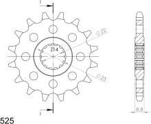 Řetězové kolečko SUPERSPROX CST-301:16