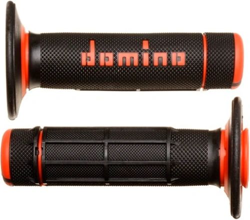 Gripy A020 (offroad) délka 118 mm, DOMINO (černo-oranžové) M018-114