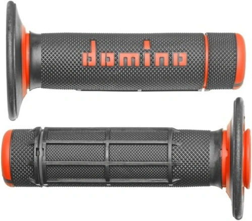 Gripy A020 (offroad) délka 118 mm, DOMINO (šedo-oranžové) M018-115